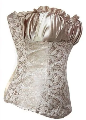 Bustier Corset Sexy Vintage Style Sweetheart Top Ruffles Overbust Lingerie Corset Bodice High Quality Steampunk Women Bustiers