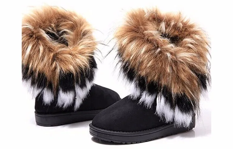 2016 New Fashion Women Snow Boots Round Toe Solid Fur Warm Woman Boots Comfortable Wild Casual Women Shoes Free Shipping ST910 (3)