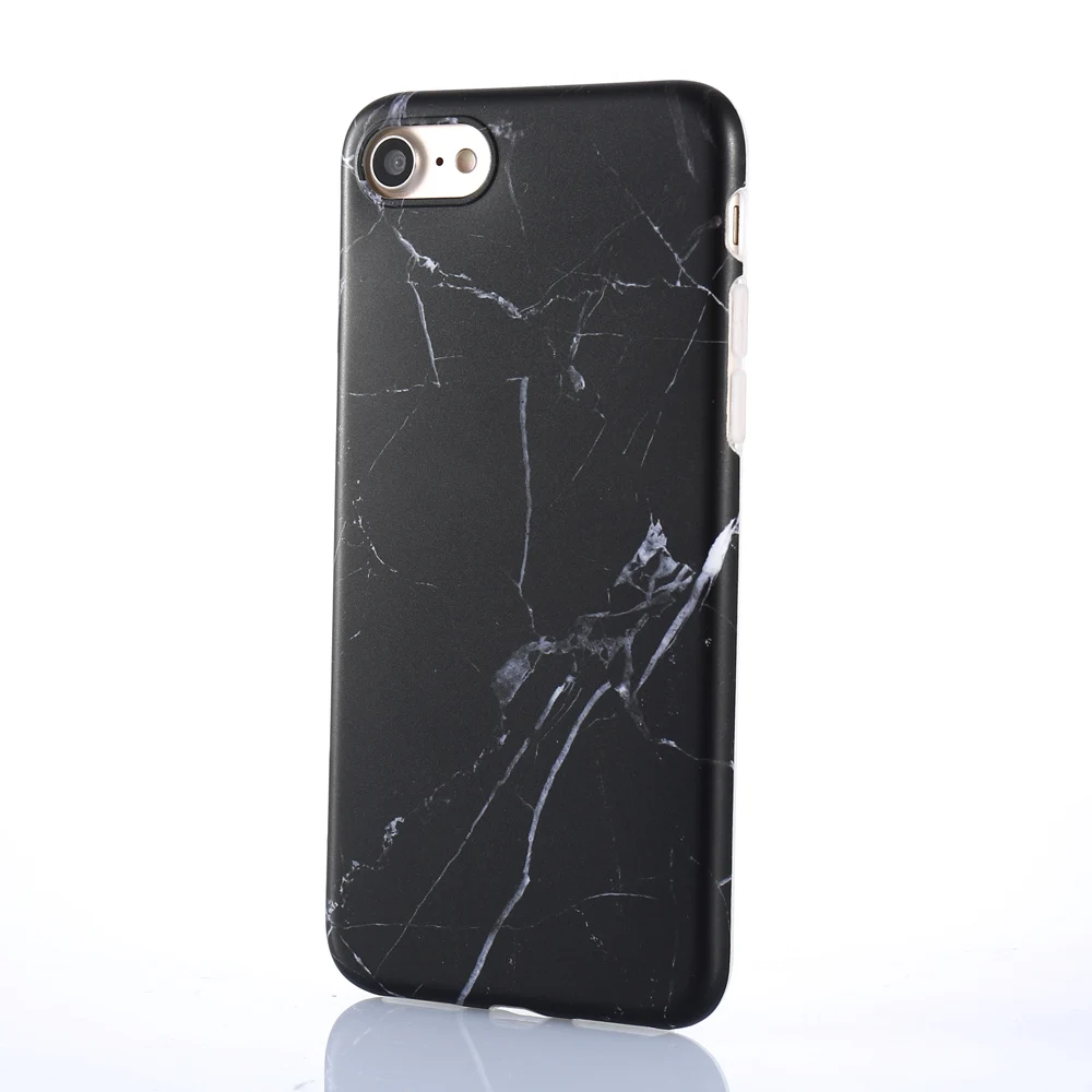 Luxury Marble Pattern i 7 Phone Cover Case For iPhone 7 Plus Soft TPU Back Cover For iPhone7 Plus Black Phone Accessories Coque (4)