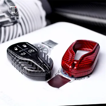 

Real Carbon Fiber Car Key Case For Maserati Quattroporte Ghibli GranTurismo Levante GranCabrio Spyder Coupe Car Key ring Cover