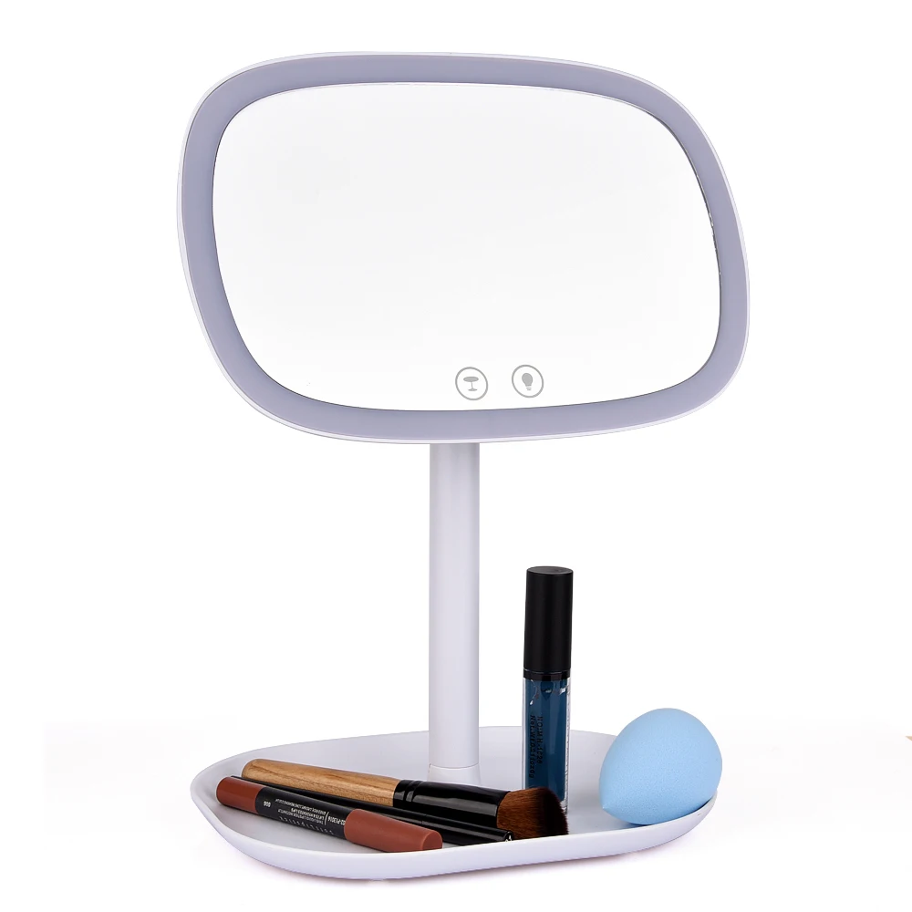 Многослойное светодио дный светодиодное зеркало для макияжа портативный 10X Magnifyiny компактный Desklamp сенсорный экран косметическое зеркало