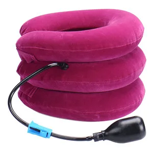 Надувной воротник для массажа шеи для снятия мышц шеи, уменьшения головной боли, мягкого растяжения шейного отдела позвоночника - Color: D
