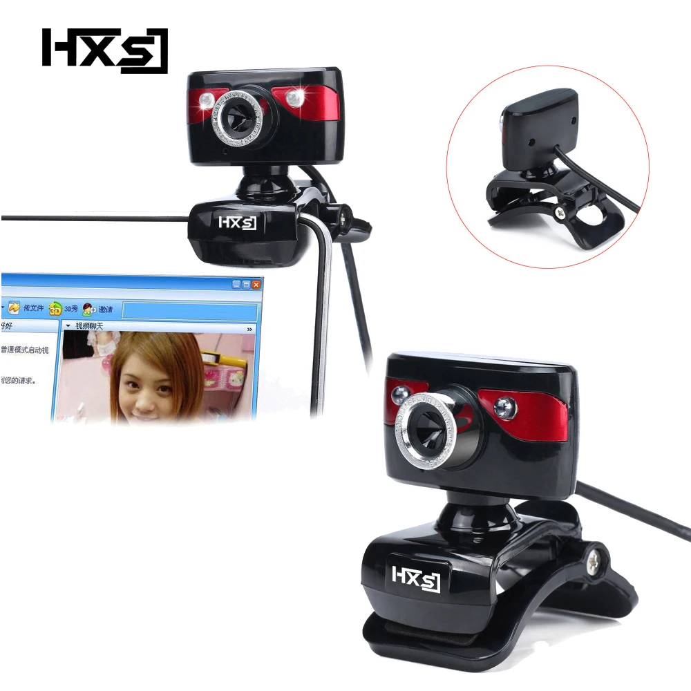 

HXSJ USB Camera WebCam Web Camera with Microphone to the Computer Support Night Vision for Desktop Laptop Skype