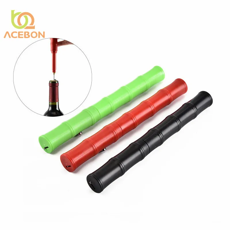 

High Quality 1Pcs Red Wine Opener Air Pressure Cork Popper Bottle Pump Corkscrew Cork Out Tool Kitchen Dining Bar Supplies