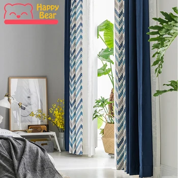 

Happy Bear Window Curtain for Bedroom Home Half Shading Curtain for Living Room Decorative Curtain Hotel Cafe Curtain for Window