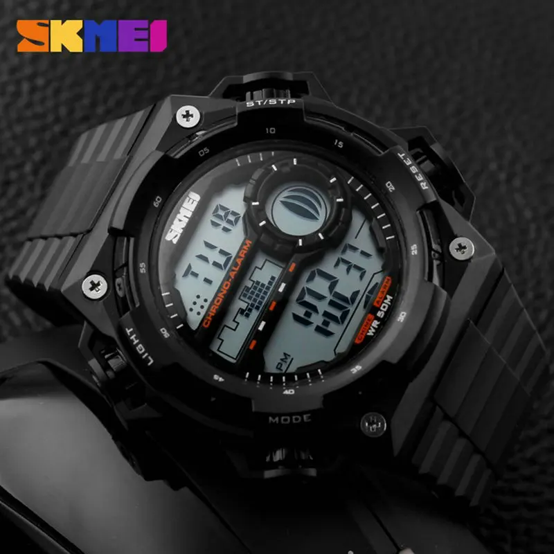 

Favourite skmei 1115 mens digital top brand,outdoor plastic watch Multifunction Clock fashion waterproof Child simple watches