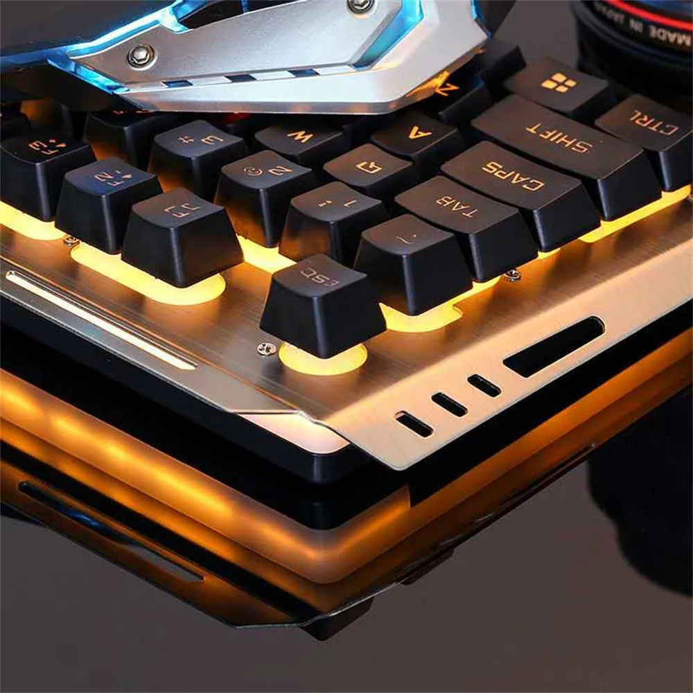 Gaming Keyboard Mechanical Keyboard and Mouse V1 104 Key USB Wired RGB