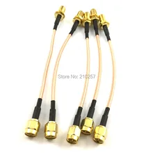 5 шт. RP-SMA женский с глухая перемычка с накидной гайкой для SMA Штекер РЧ соединительный кабель RG316 10 cm 4 дюймовый высокое качество