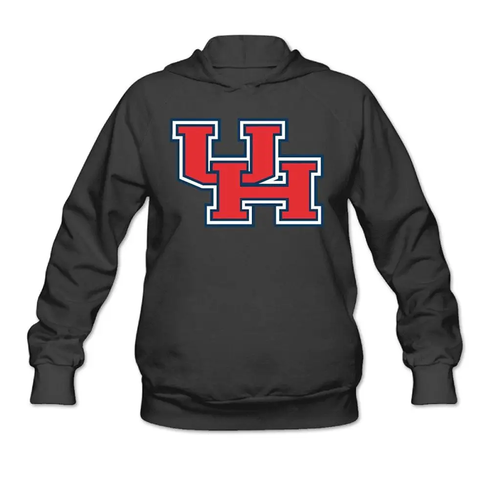 Women's University Of Houston Hoodies Black Novelty DIY Printing Hooded