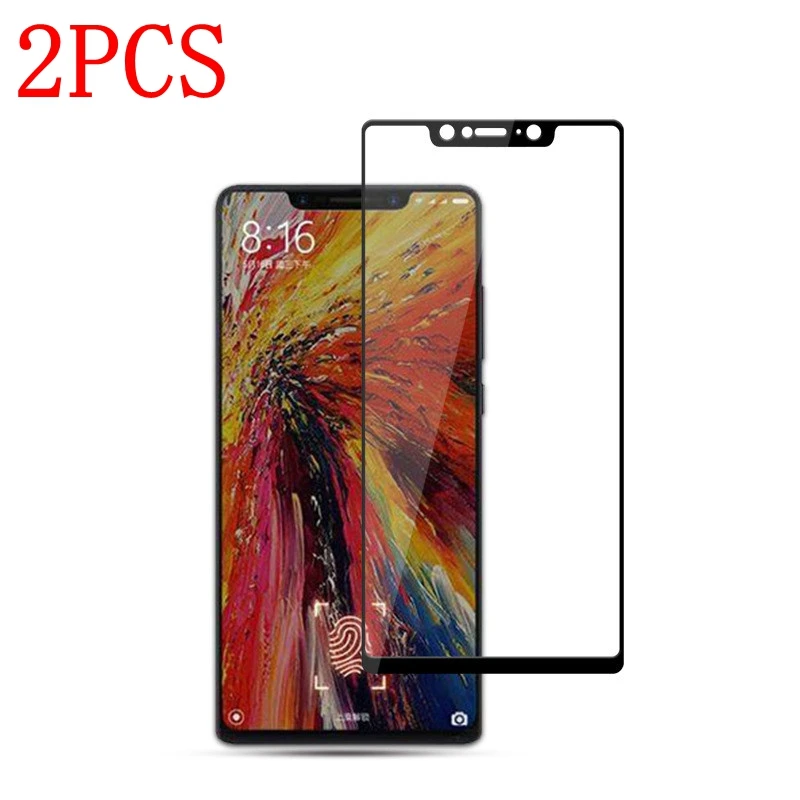2 шт полностью клея полное покрытие закаленное стекло для Xiaomi Mi8 Защитная пленка