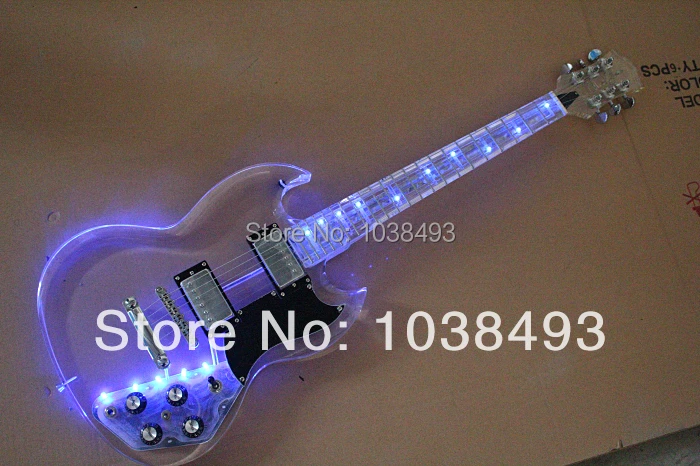 The best organic glass factory producing all kinds of high-grade SG electric guitar leds acrylic order send EMS free shipping
