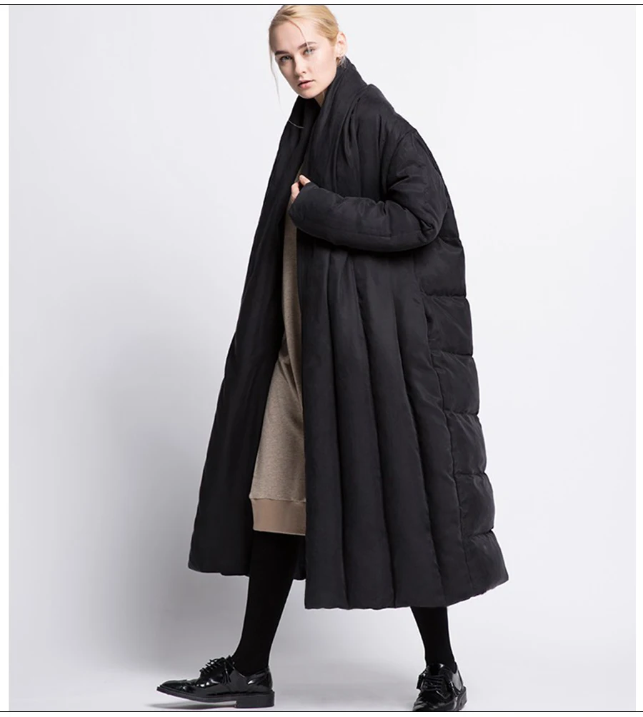 CNMUDONSI, новая мода, больше размера, большой размер, свободная зимняя куртка, женское теплое длинное пальто с рукавом летучая мышь, Jaqueta Feminina