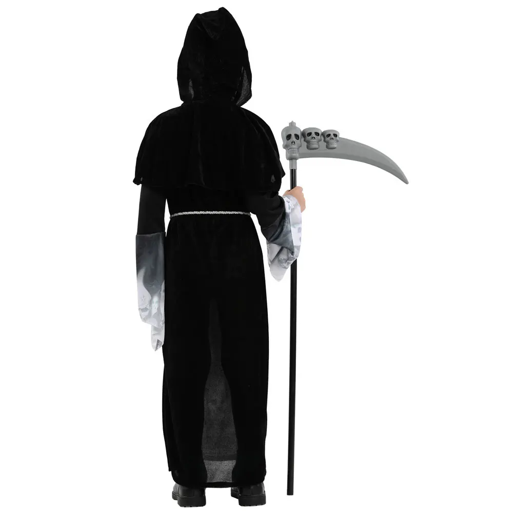 Kids Child Forsaken Souls Costume Spooky Grim Reaper Costumes for boys Halloween Purim Carnival Party Mardi Gras Fancy Dress