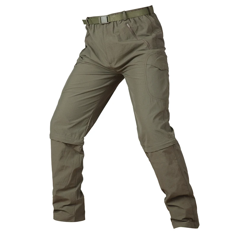 Refire gear легкие съемные военные штаны мужские быстросохнущие камуфляжные тактические штаны дышащие отстегивающиеся армейские брюки - Цвет: Army Green