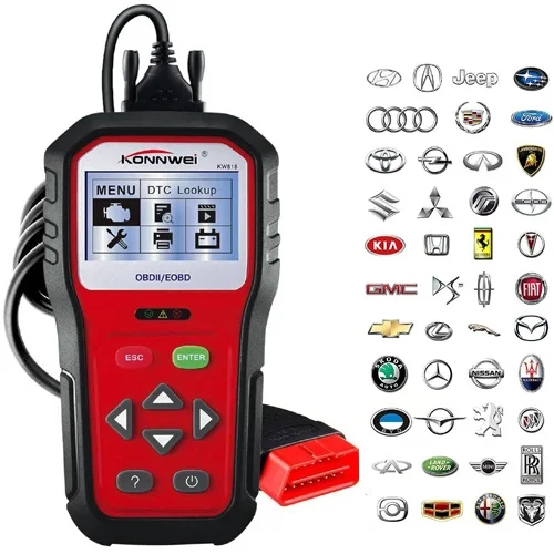 Профессиональный OBD2 сканер автомобиля OBD II автоматический диагностический считыватель кодов неисправностей автомобильный контрольный светильник двигателя диагностический для всех автомобилей