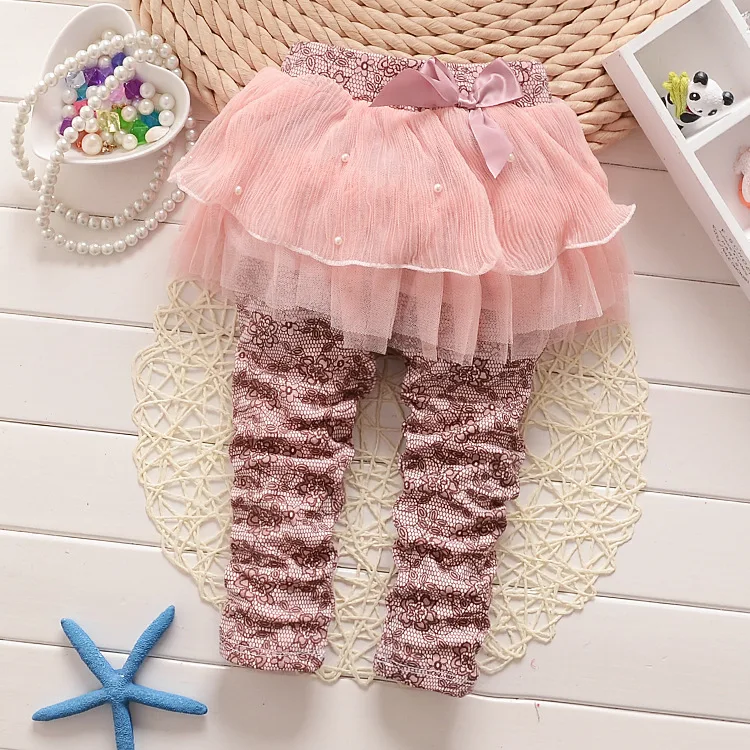 (1piece /lot) 100 cotton 2016 new Spring models pink lace Leggings for