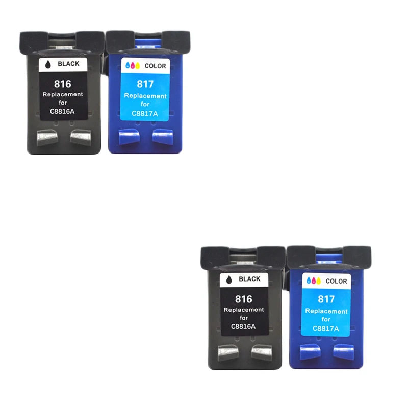 LuoCai Compatible Ink Cartridges For HP 816 817 C8816A C8817A DeskJet