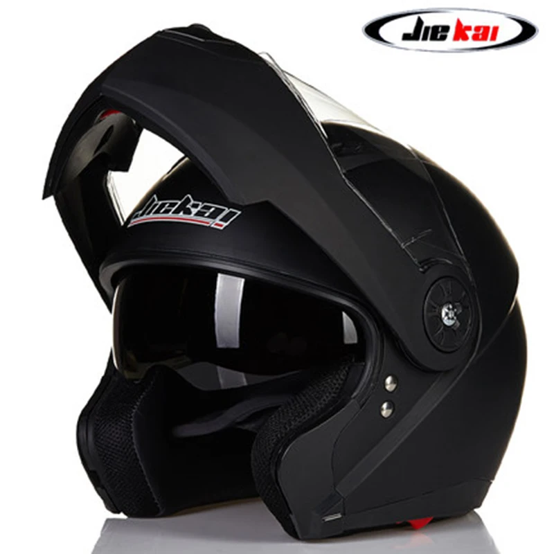 

Jiekai Flip up Motorcycle Helmet Dual Lens Visors Motocross Helmets With Removable Warm Inner Moto Motorbike Helmet