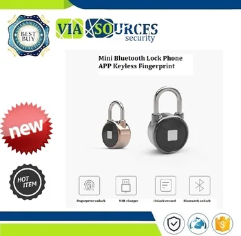 

Quick Access Waterproof Resistant Mini Bluetooth Lock Keyless Fingerprint Lock Unlock Anti Theft Padlock Door Lock Phone APP