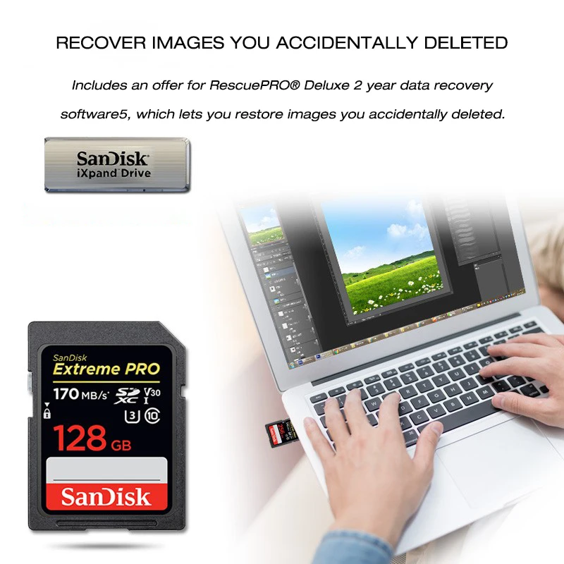  SanDisk SD card 128g 256g SDXC/SDHC up to 170MB/s sd card 64gb 32gb C10 U3 V30 UHS-I cartao de memo