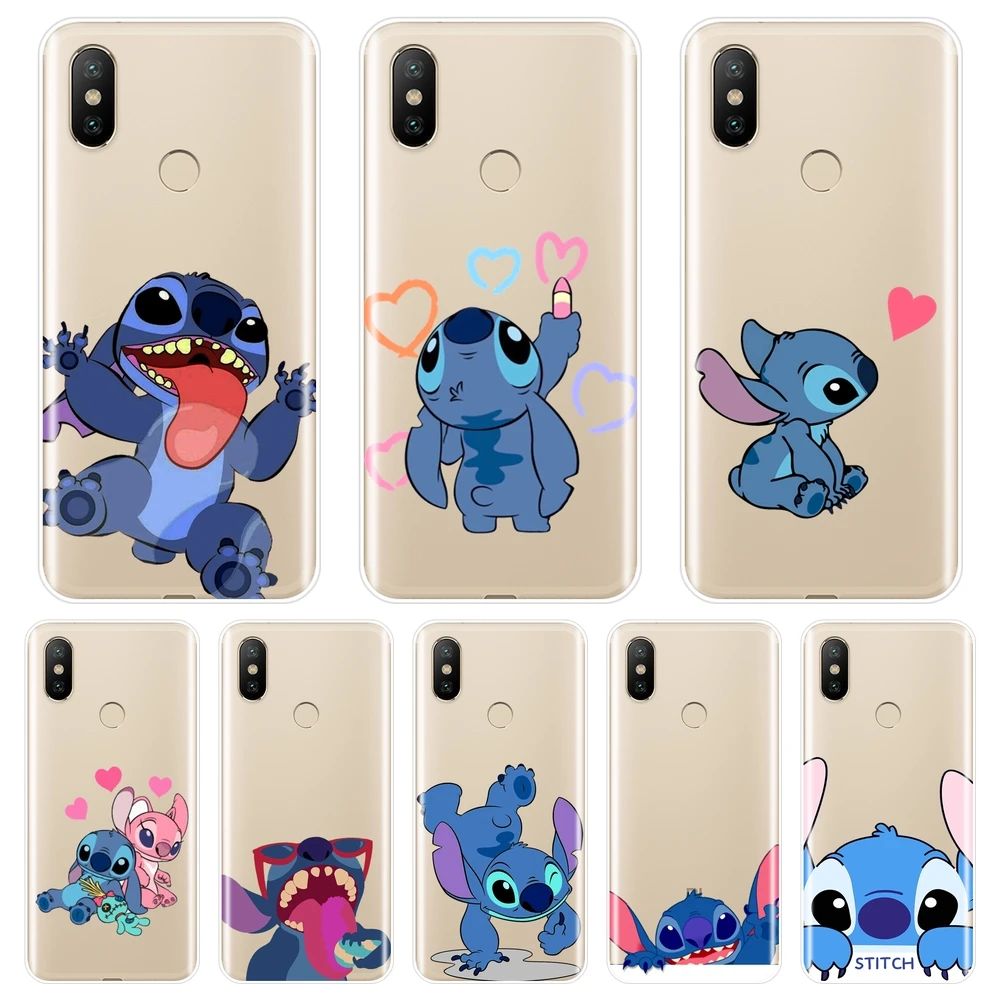 

Soft Back Cover For Xiaomi MI 5 5C 5S 5X 6 6X Plus Funny Cute Kawaii Stitch Phone Case Silicone For Xiaomi MI A1 A2 LITE 8 SE