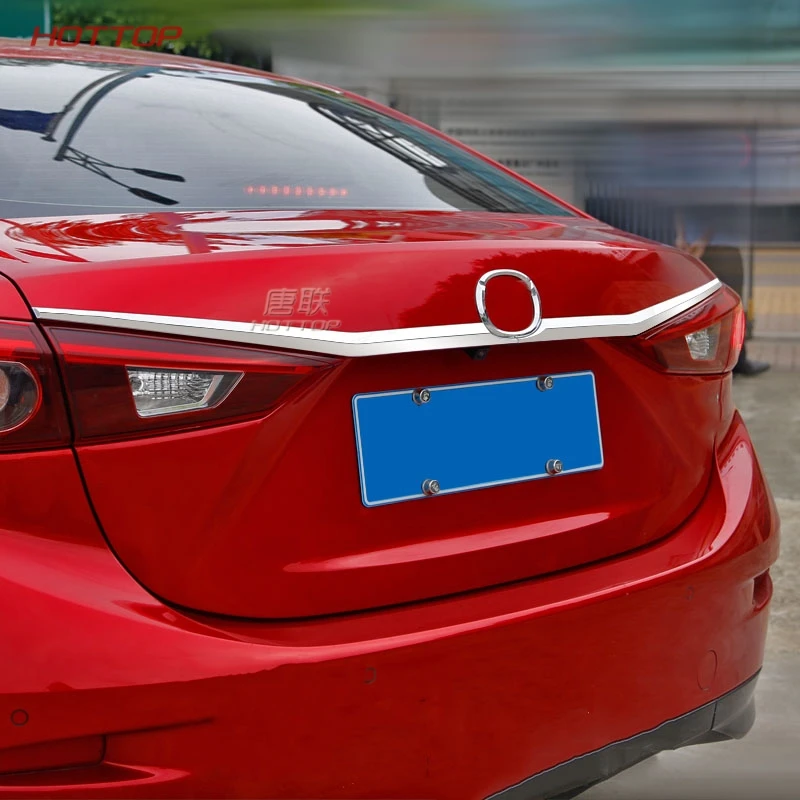 Для Mazda 3 Axela Седан 4dr 2014 2015 2016 2017 Хром Задняя Крышка багажника отделка двери