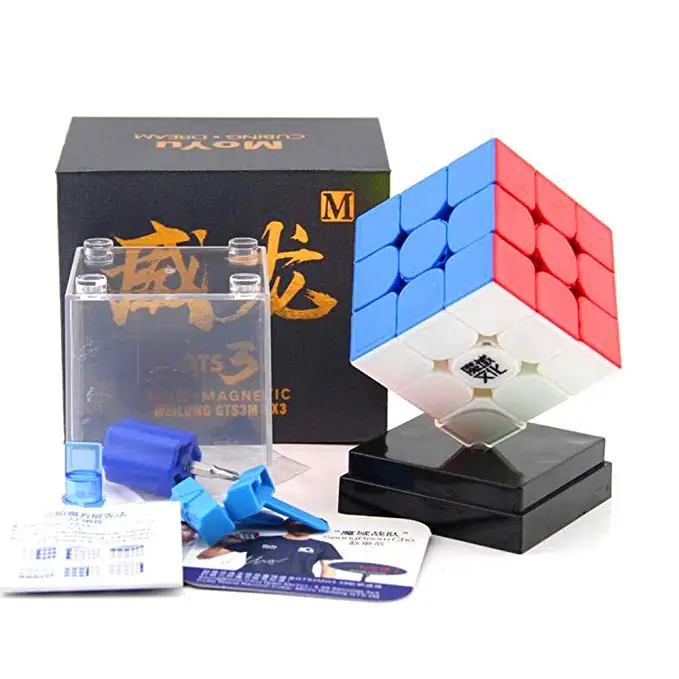 Cuber Скорость MoYu WeiLong GTS3 M stickerless 3x3 Magic Cube магнитные MoYu WeiLong GTS V3 M Цвет 3x3x3 головоломка с быстрым кубом