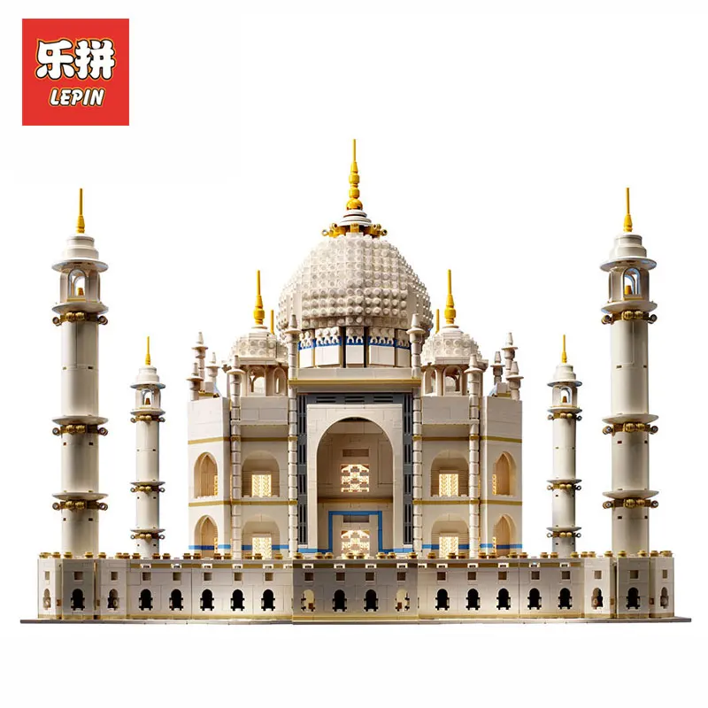 

LEPIN 17008 6633Pcs 17001 City Street Creator The Tai Mahal Model Building Kits blocks Bricks Toys for children LegoINGlys 10189