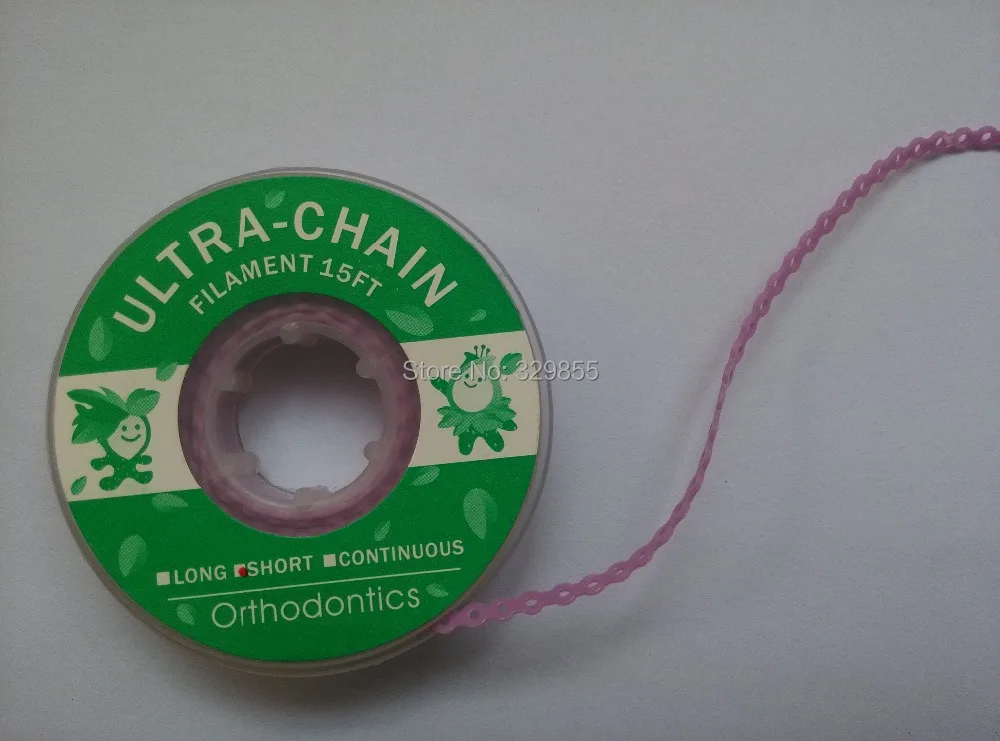 NEW 5 Pcs Dental Orthodontics Spool Elastic Ultra Power Chains purple color short size 15 feet