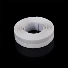 3 2M Bathroom Shower Sink Bath Sealing Strip Tape For Bathroom Kitchen White PVC Self Adhesive