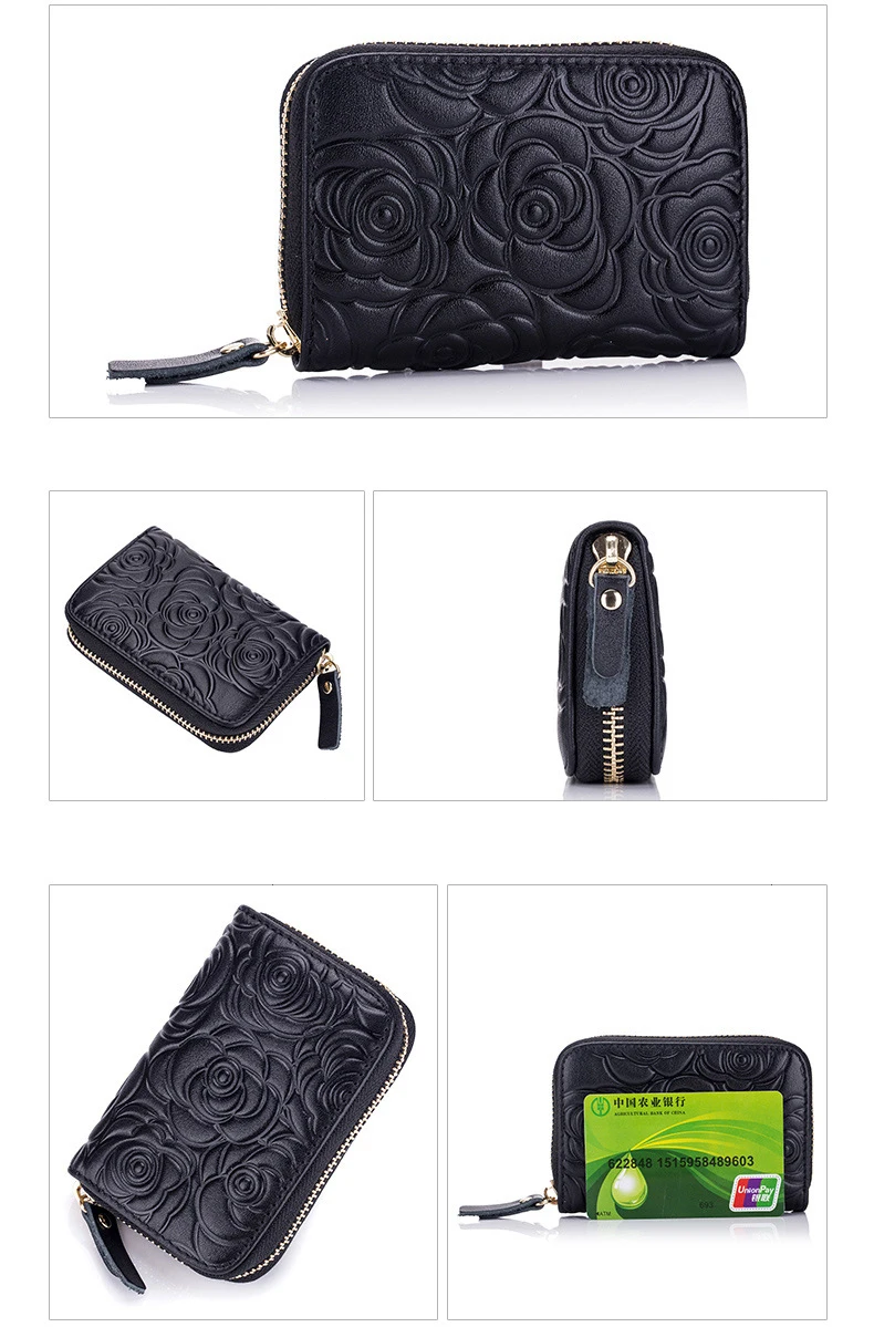 Women genuine leather card holder 15
