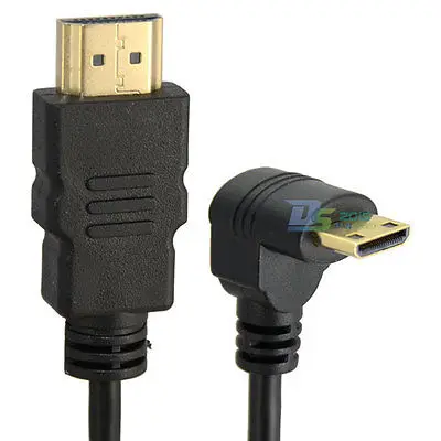 DANSPEED 1080P HDMI A F/M для вверх вниз прямоугольный к Mini HDMI Мужской кабель V1.4 ТВ кабель для 1080P HD tv