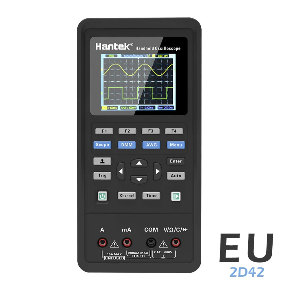 3в1 цифровой 2D42 осциллограф+ генератор сигналов+ мультиметр портативный USB 2 канала 40 МГц 70 МГц ЖК-дисплей тестовый метр инструменты