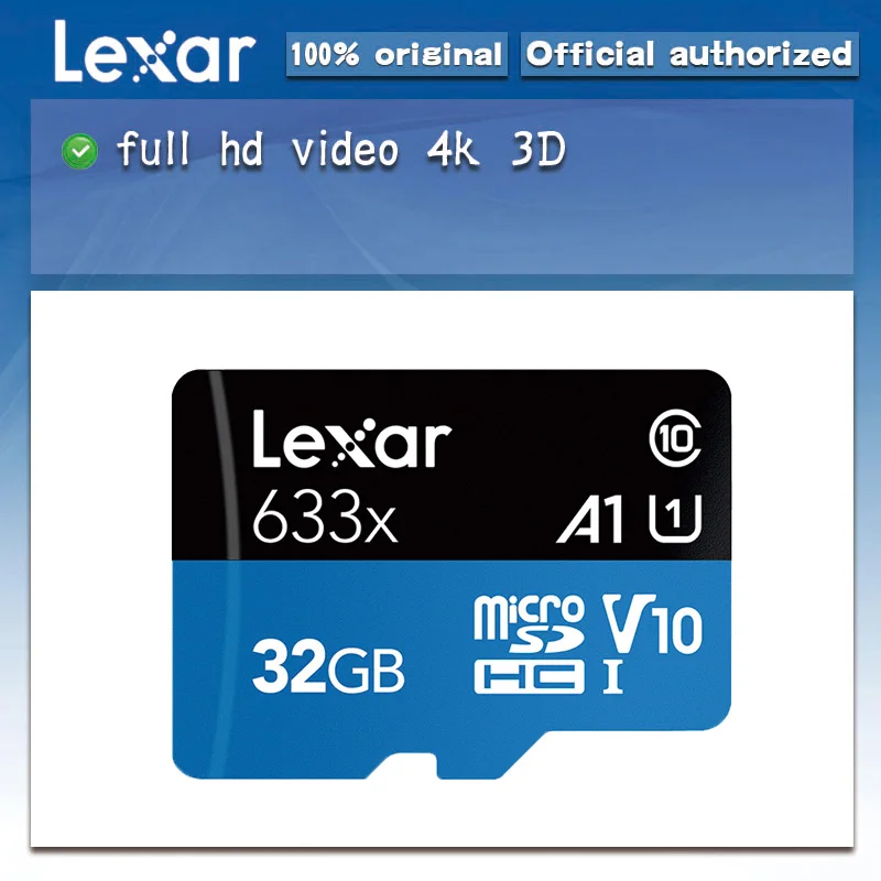 Оригинальная карта памяти Lexar Micro SD 128 ГБ, 16 ГБ, 32 ГБ, высокая скорость до 95 м/с 64 ГБ, класс 10, картао де Мемория, TF флеш-карта