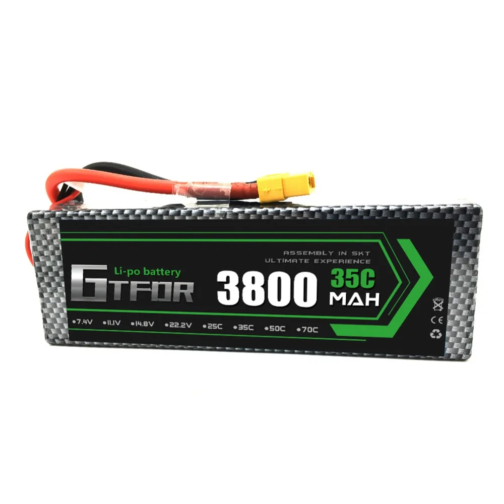 Жесткий чехол DXF 3800 мАч Lipo 35C 2S 7 4 В литиевая батарея ПВХ высокой мощности