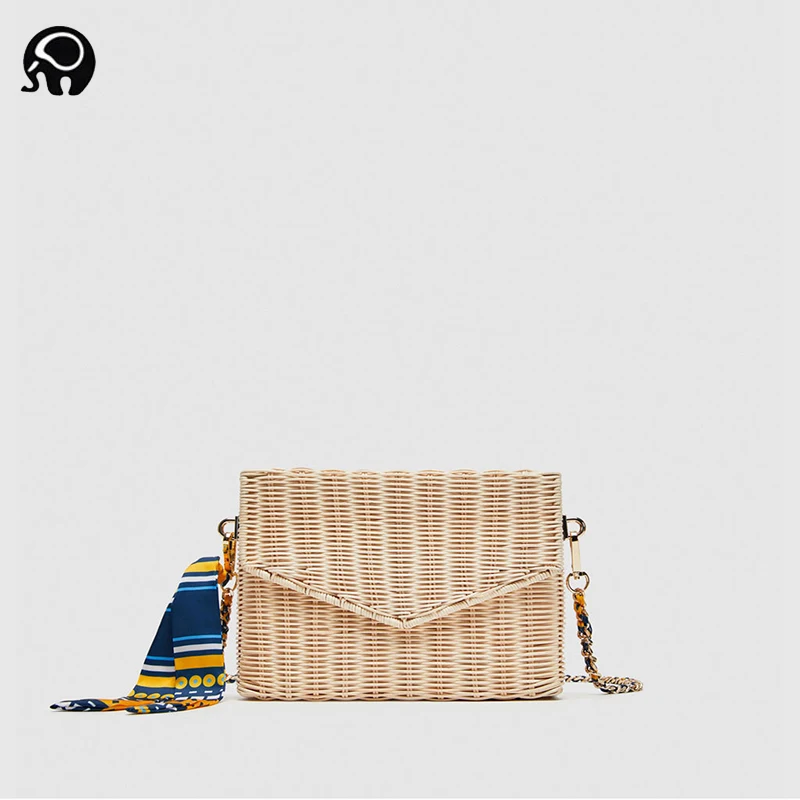 

2018 New Arrival Straw Bags For Women Beach Weave Handbags Summer Vintage Rattan Tote Bag Fashion Lace Crossbody bolsa feminina