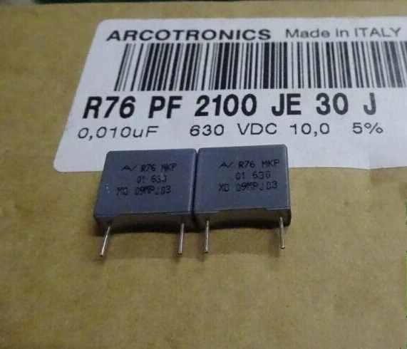 무료 배송. 이탈리아 수입 R76 MKP 필름 콘덴서 0.01 미크로포맷 10nf의 103 630 볼트 p10 5% ...