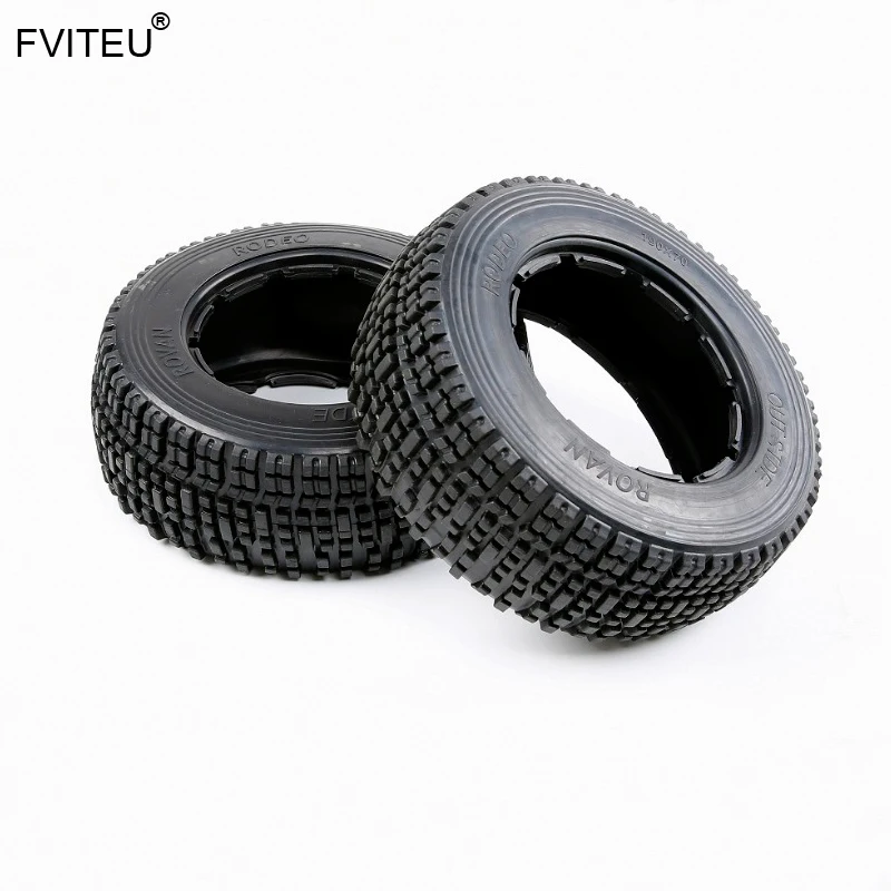 

FVITEU Rubber Rear Tire set Fit 1/5 HPI Baja 5SC Rovan King Motor