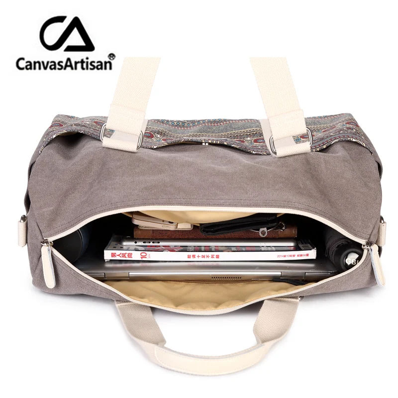 Canvasartisan женская текстильная ручной клади путешествия спортивный костюм сумки