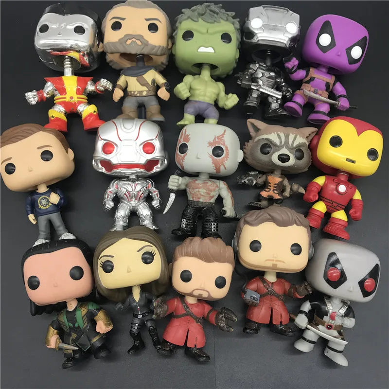 

AOSST Multiple style movie characters Avengers The hulk Collectible Vinyl Figure SpiderMan Spring Head Model Toy with