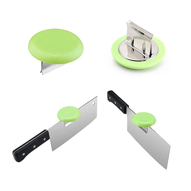 

Green White ABS Stainless Steel Kitchen Knife Cutter Cap Helper Cutting Meat Chicken Duck Tool Kitchen Gadgets Finger Protectors