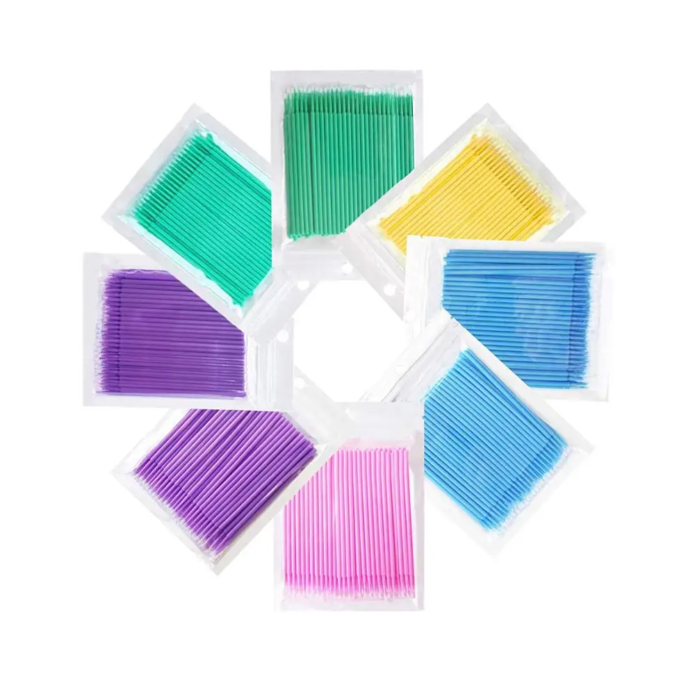 

400pcs/pack Disposable Brushes Cotton Swabs Tattoo Disposable Eyelash Extension Individual Applicator Microbrushes Eyelash Tools
