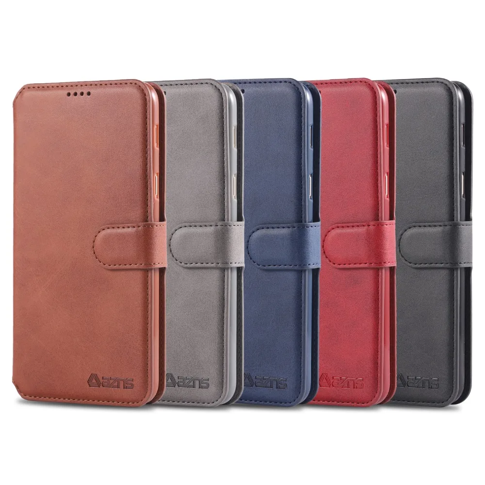 Retro Flip PU Leather Case for Samsung Galaxy S8 S9 Plus A6+ A7 A8Plus 2018 A6S A8 S A9S Note 8 Cover S10 Lite Phone | Мобильные