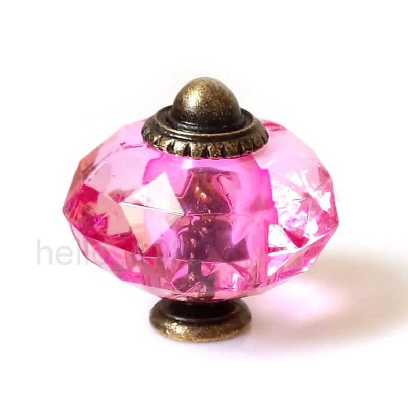 5pcs Pink Cabinet Knob Cupboard Closet Drawer Dresser Knob Handle