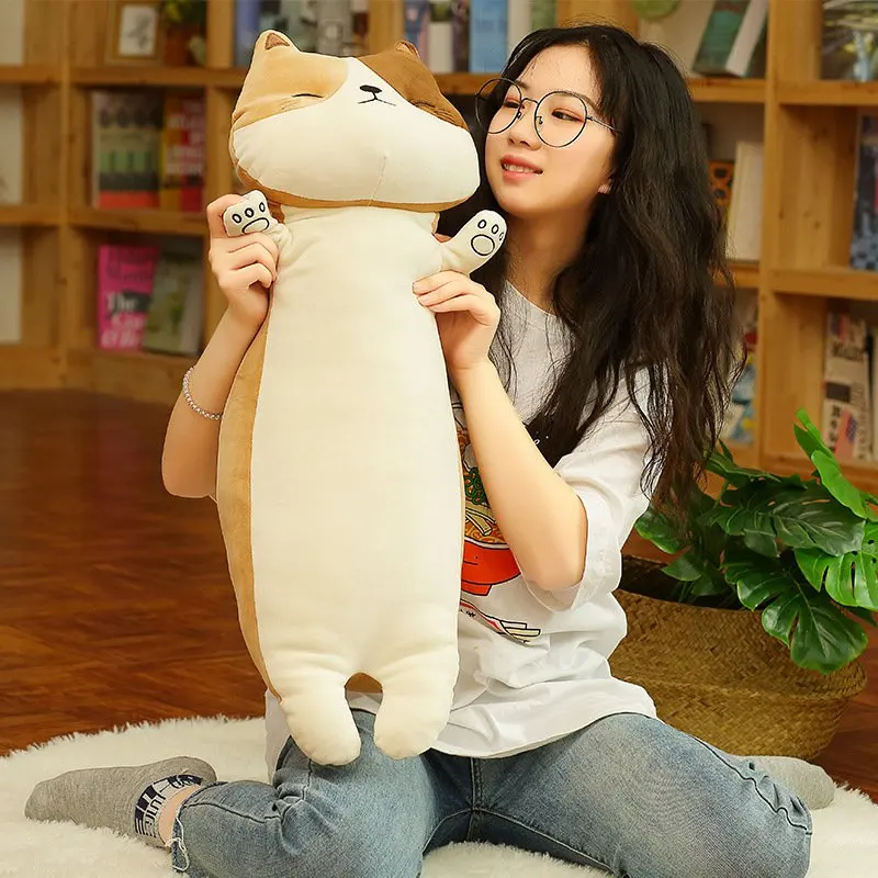 

New 75cm Kawaii Cat&Shiba Inu&Husky Plush Toy Soft Cartoon Animal Dog Stuffed Doll Girlfriends Pillow Kids Birthday Gift Cushion