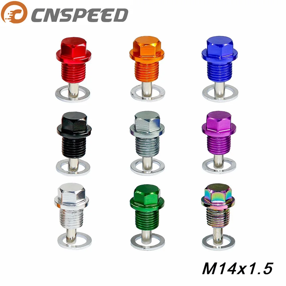 Магнитная дренажная масляная пробка CNSPEED M14 * P1.5 мм для двигателя сливная масла|nut