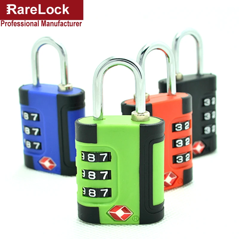 

Rarelock MMS424 4 Color TSA Bag Combination Lock for Travel Luggage Backpack Hand Bag Cabinet DIY Hardware