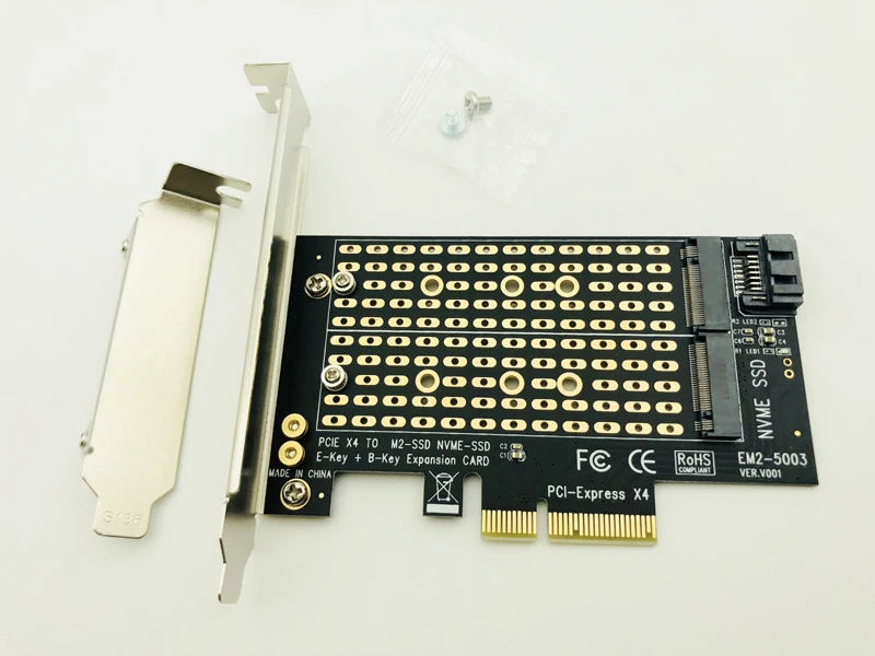 M.2 NVMe SSD NGFF для PCIE X4 адаптер M ключ B двойной Интерфейс карты Поддержка PCI Express 3,0 2230 2242 2260 2280 Размеры M2 SSD