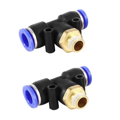 2 Pz Air Pneumatic 12Mm A 12Mm 1/4Pt Filo T A Forma Di One Touch Rapida Lato