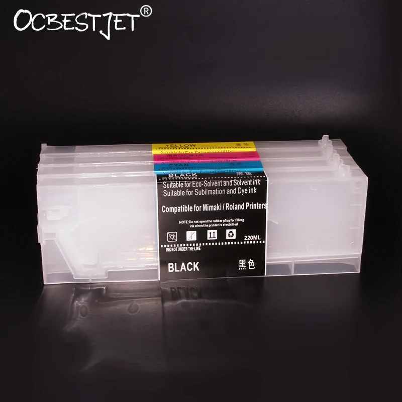 

220ML/PC ECO-SOL MAX Refillable Ink Cartridge For Roland VersaStudio BN-20 Printer (4 Colors One Set)